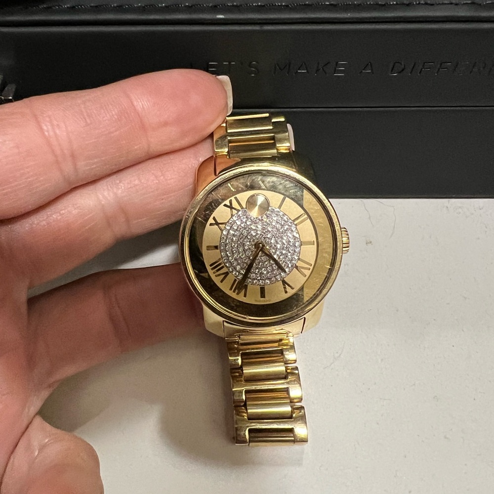 Movado Bold Rhinestone watch
